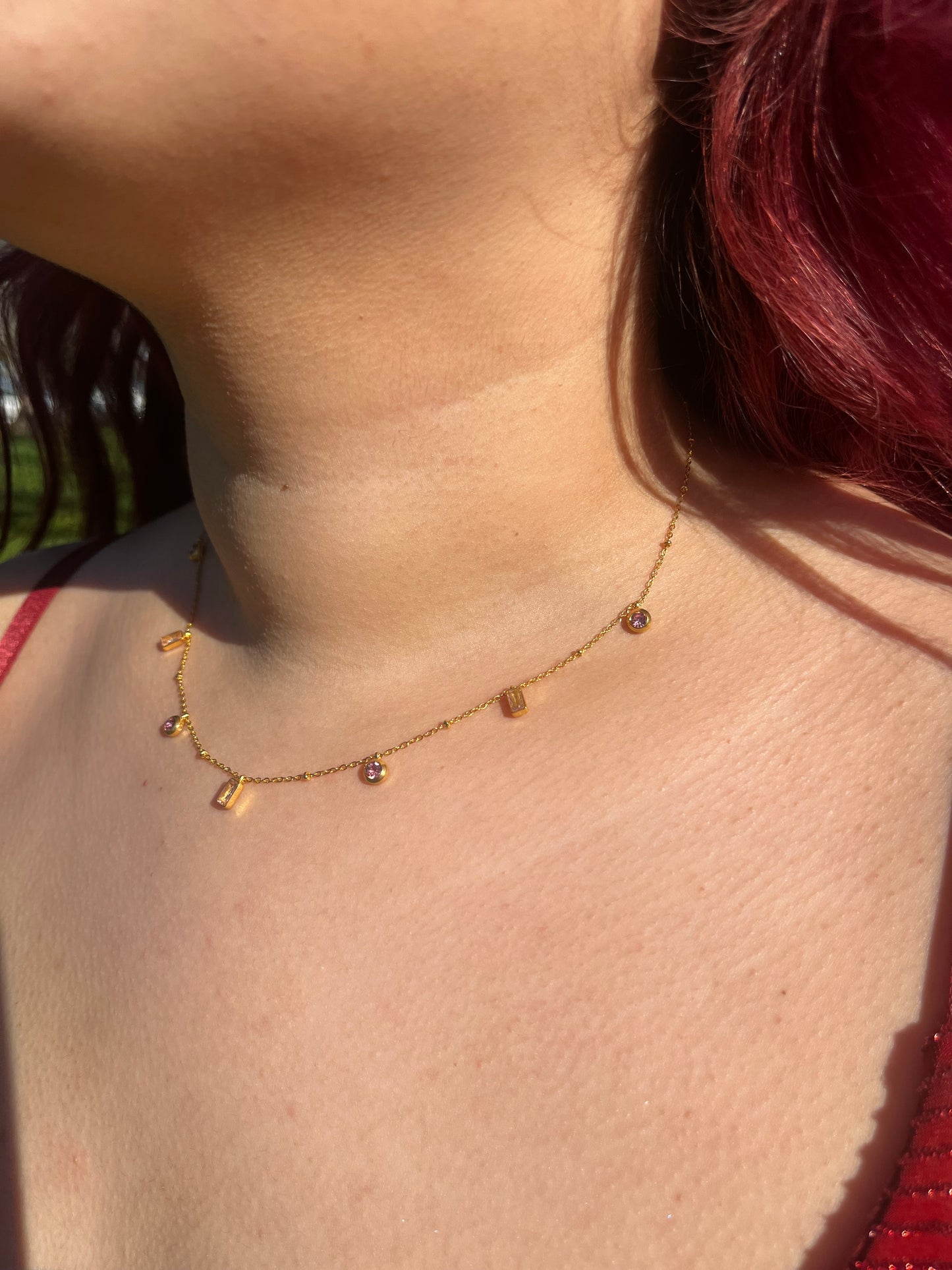 Dainty Pink Necklace